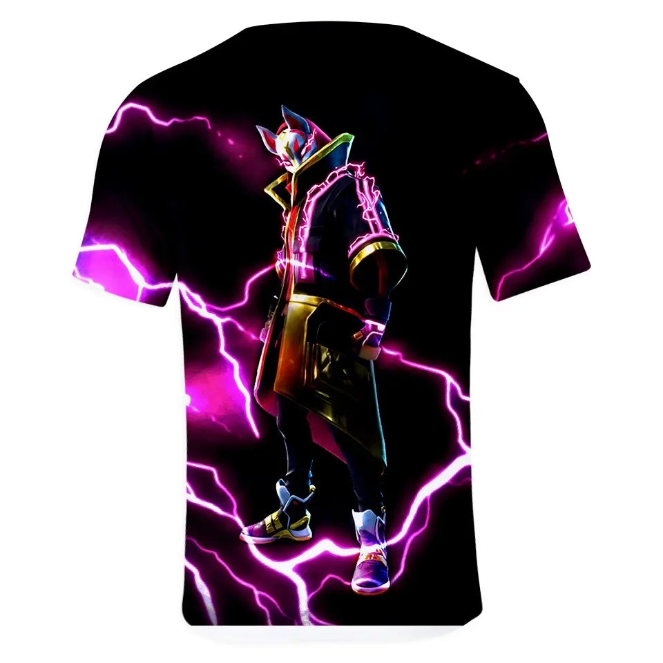 Fortnite T-Shirt Men Shoot Game Battle Hero T-shirt Victory Royale Clothing Young Children T-shirts for Boys Girls Ages 2-14