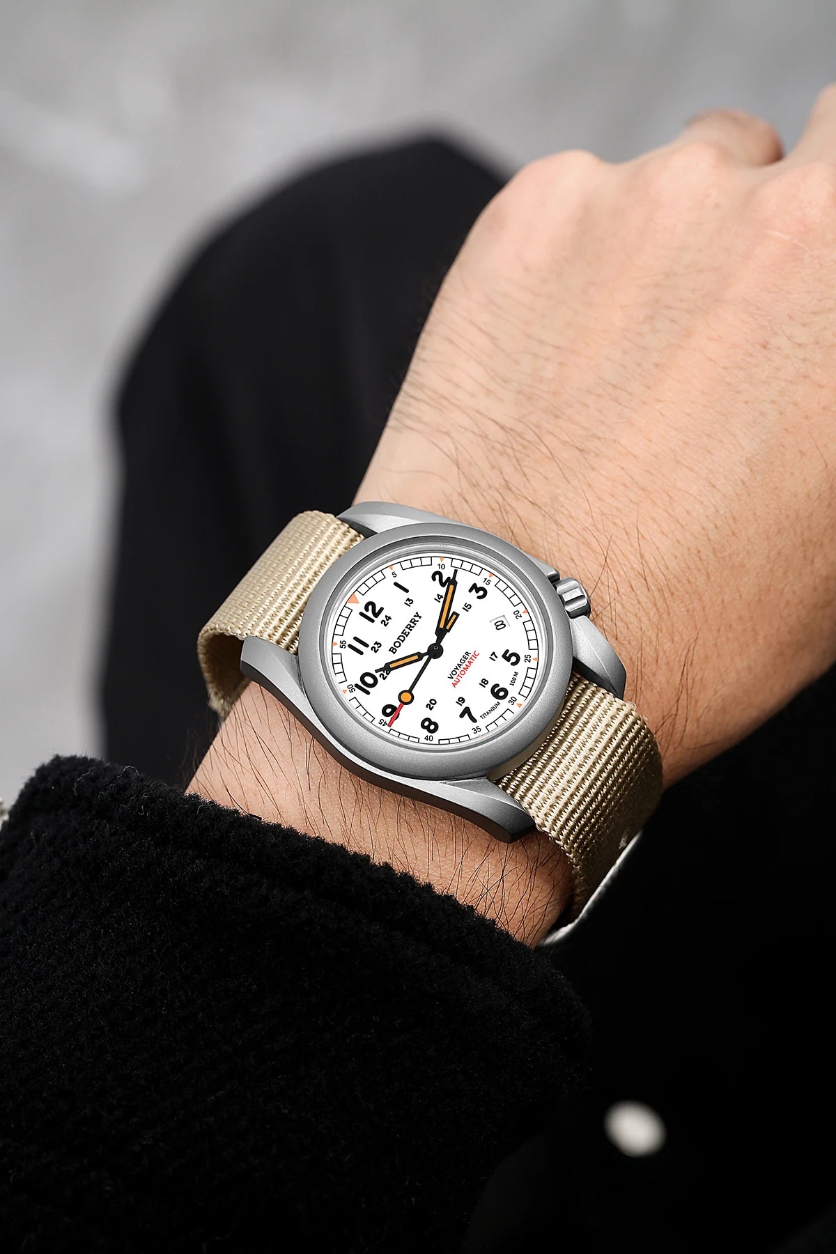 Boderry VOYAGER Field Watches Bronze Case Automatic For Seiko NH35 Watch 100M Waterproof Clock Military Vintage Wristwatch Mens