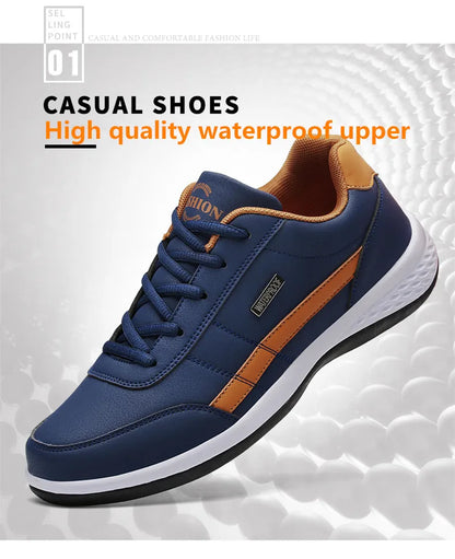 Mens Walking Shoes - Slip On Tennis Running Shoes Memory Foam Lightweight Work Sneakers for Indoor Outdoor Gym