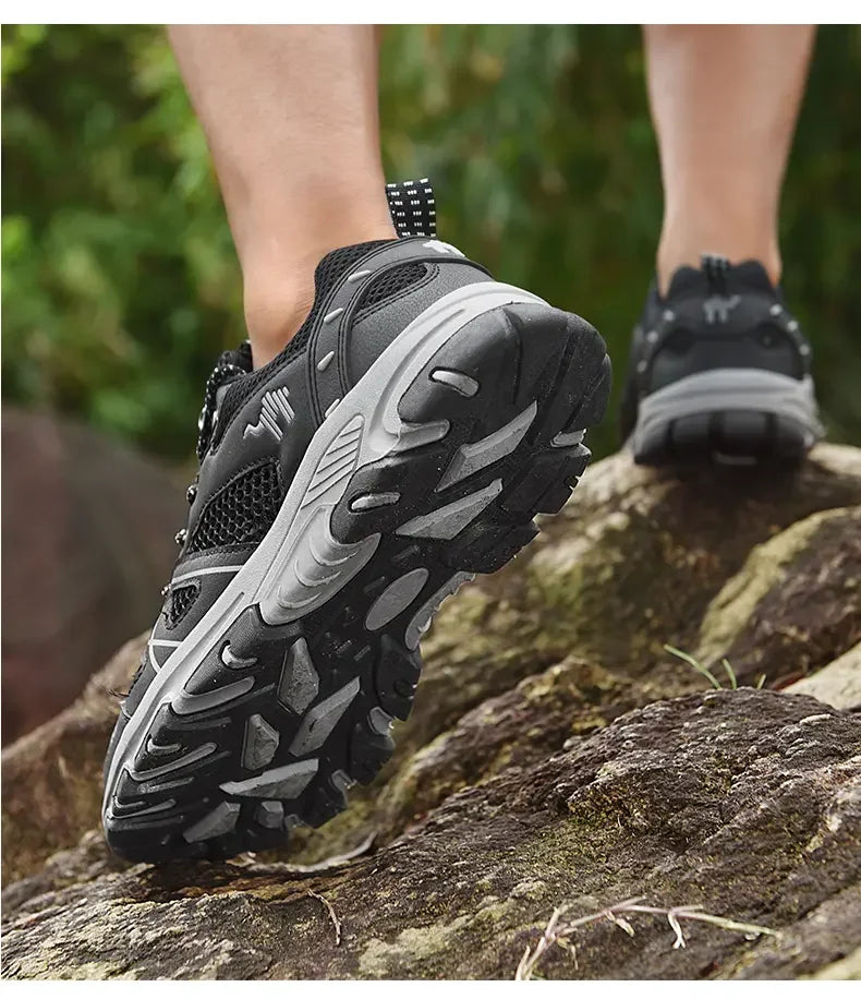Men's Hiking Shoes Breathable Mesh Sports Single Shoes Summer Outdoor Wear-resistant  Hiking and Hunting Tactical Sports Shoes