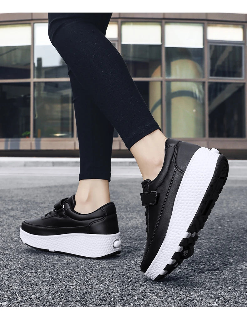Fashion flashing roller skates shoes High quality roller skates boys and girls size 27-43   wheel sneakers
