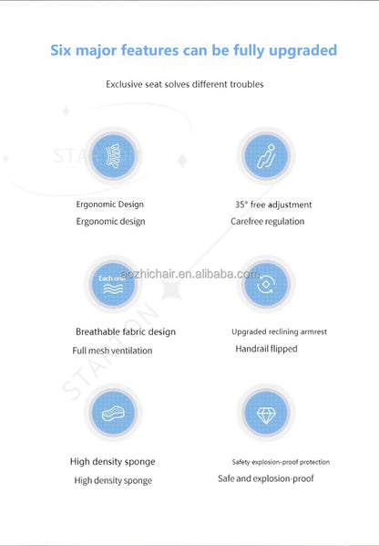 Cadeira Gaming Ergonómica de Design Moderno Giratória para Escritório e Casa, Cadeira E-sport com Rodas, Estilo Rotativo, para Computador