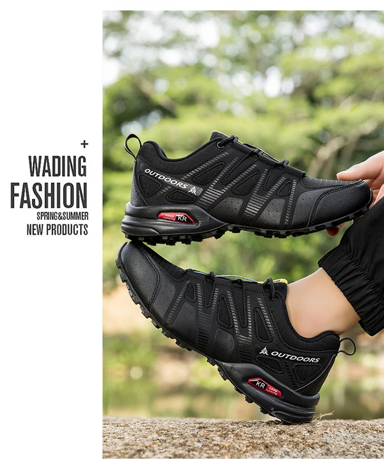 Men's Hiking Shoes Waterproof Non-slip All-terrain Outdoor Sports Shoes Hiking Camping Tactical Training Shoes Bicycle Shoes