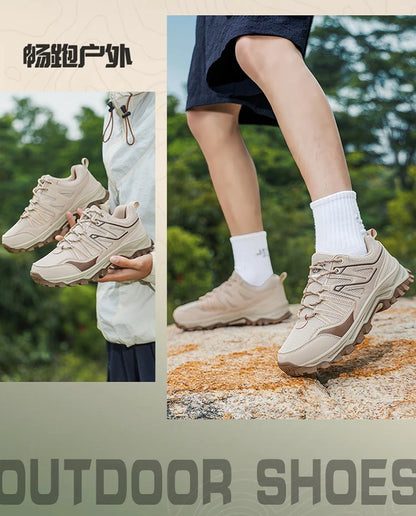 New Large Outdoor Mountaineering Shoes Men Spring and Autumn Mesh Breathable Sneaker Outdoor Travel Hiking Non slip Shoes