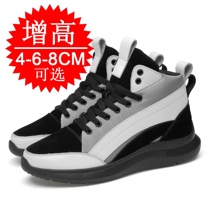 High-top Heightening Shoes Elevator Shoe Height Increase Footwear Men Height Increase Insole 6CM 8CM 10CM Sneakers Shoes