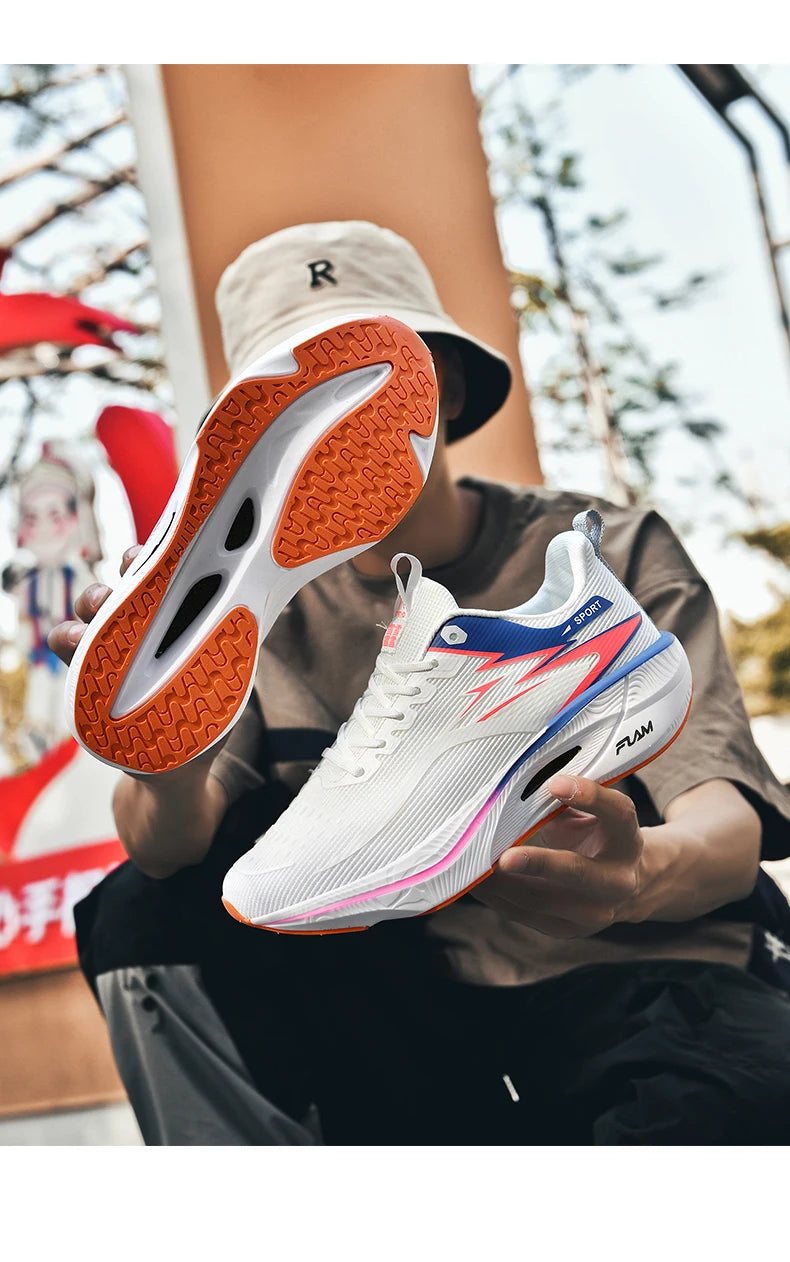 Men Sports Running Shoes Marathon Air Cushion Breathable Lightweight Comfortable Women Outdoor Athletic Sneakers Jogging Tenis