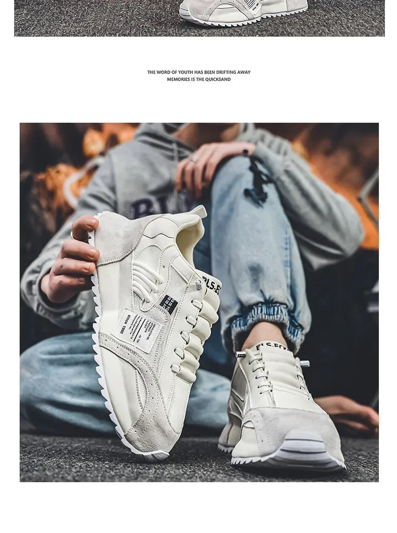Men Luxury Sneakers Sports Shoes Moccasins Chunky Men Casual Sneakers Comfortable Breathable Trend Designed Personality Shoes