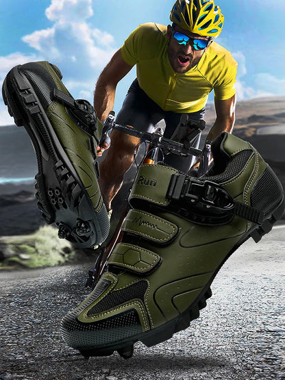 Spring 2025，MTB Cycling Shoes With Clamps For Men,Carbon Sports Shoes, Speed, Mountain Running，Mountain Bike Shoes