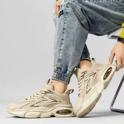 Fashionable versatile spring autumn new explosive thick soled men's shoes casual comfortable height increasing sports shoes