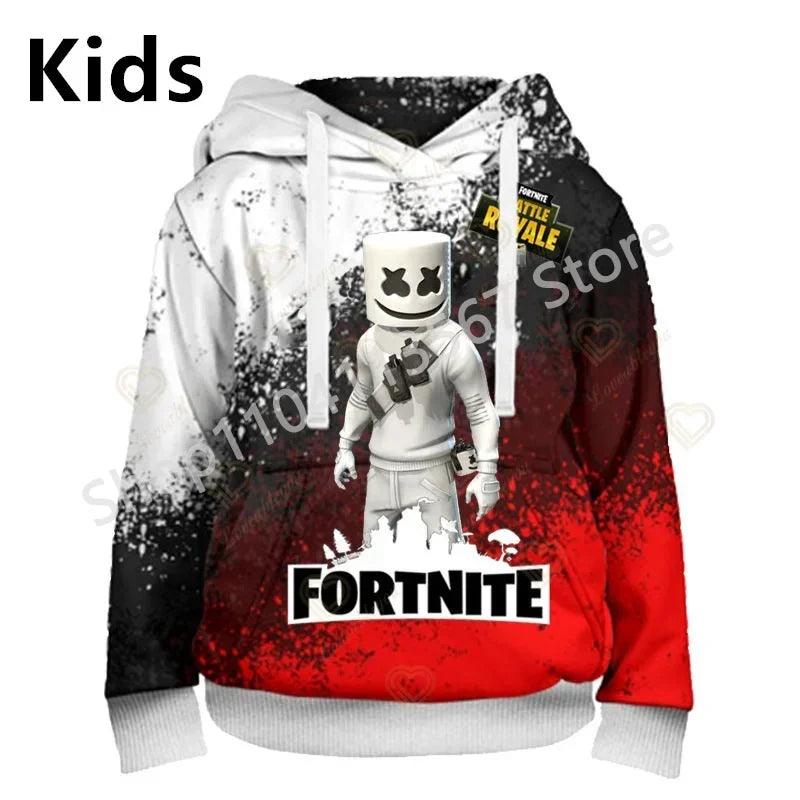 Sweatshirts com Capuz Llama Battle Royale F-Fortnited com Impressão 3D para Homem, Mulher e Criança, Rapaz e Rapariga, Pullover Streetwear Verde