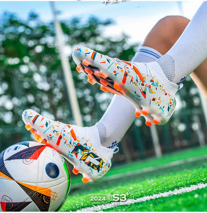 Professional Football Boots Men Breathable Mesh Soccer Cleats Anti Skid Fast Sneakers Fashion Artificial Grass Male Soccer Shoes