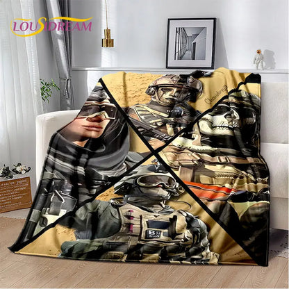 3D COD, Call of Duty геймърско меко плюшено одеяло, фланелено одеяло за всекидневна, спалня, легло, диван и офис покривало