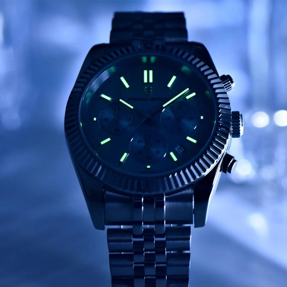 PAGANI DESIGN 2025 New VD53 luxury men quartz watch 40MM stainless steel sapphire waterproof 50m luminous C3 relojes para hombre