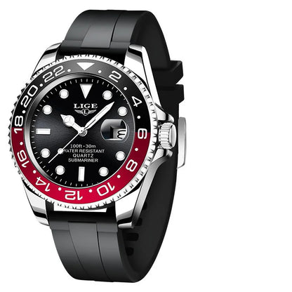 LIGE Men’s Luxury Quartz Watch  Stainless Steel, Luminous Dial, Waterproof & Business Design