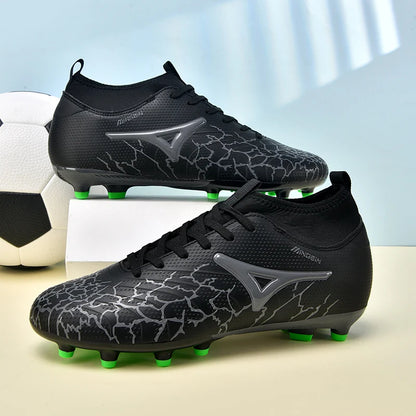 Men Ankle Football Boots Outdoor Grass Cleats Unisex Soccer Shoes Long Society Spikes FG Professional Football Shoes Chuteira