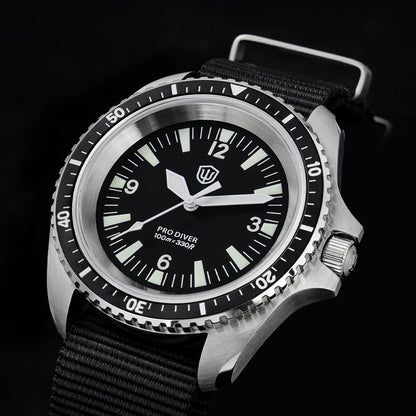 Relógio de Luxo Watchdives WD1980 V3 para Homem, Movimento de Quartzo VH31 com Segundos Fluentes, Vidro de Safira com Revestimento AR, Impermeável 10Bar