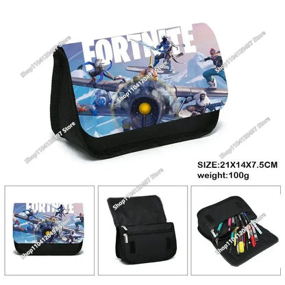 Fortnited Student Pencilcase Large Capacity Pencil Case Kids Toys Pen Bag School Supplies Stationery Pouch Boys Game Gifts