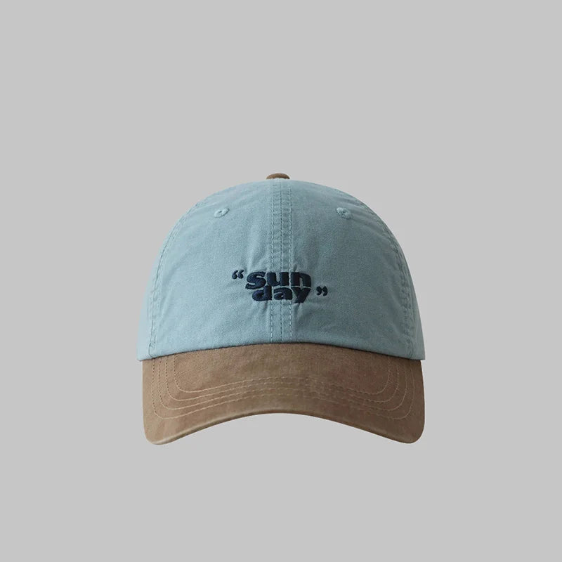 New Contrasting Color Baseball Cap For Men Women JK Letters Embroidery Sun Visors Hat Casual Soft Top Couple Peaked Caps