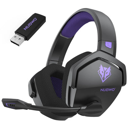 NUBWO G06 Pro Wireless Gaming Headset with Charging Station – Bluetooth 5.3 Gaming Headphones for PS5, PS4 & PC with ENC Microphone and 120-Hour Battery Life