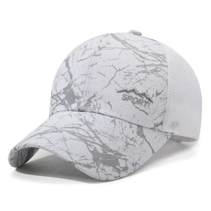 Chapeau d'été pour homme, visière de sport d'extérieur, casquette de baseball à dos en maille, casquette de pêche décontractée et respirante, casquette de camionneur
