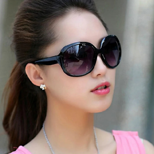 Oversized  Sunglasses Women Luxury Brand Designers Oval Sun Glasses Vintage Black Shades UV400 zonnebril dames