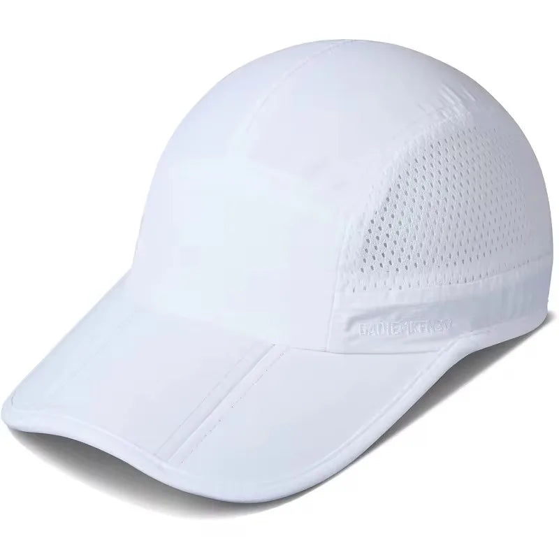 GADIEMKENSD Snabbtorkande, hopfällbara och bärbara basebollkepsar för män, sommar, havsvågbroderi, unisex, sport, solhattar, snapback-keps