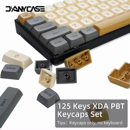 Conjunto de 125 teclas XDA PBT Matcha Green para teclado mecânico de 61/64/68/75/87/98/104/108 teclas, compatível com Cherry/Gateron/Otemu/Kailh