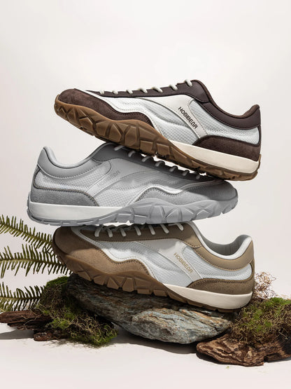 HOBIBEAR Wide Width Hiking Shoes Unisex Trekking Trail Running Sneakers Retro Non-Slip Lace-Up Walking Shoes