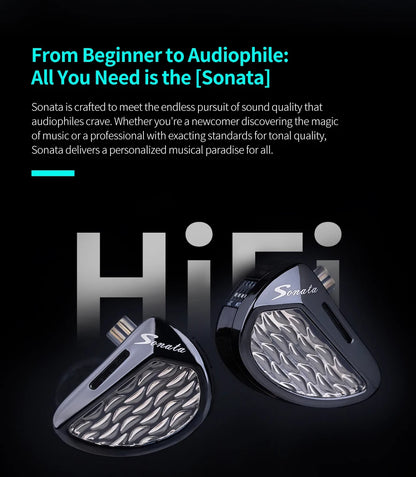 KZ Sonata 28BA HiFi Wired In-Ear Headphones, Tunable Balanced Armature Earphones for Audiophile Music, Gaming & Studio Monitoring