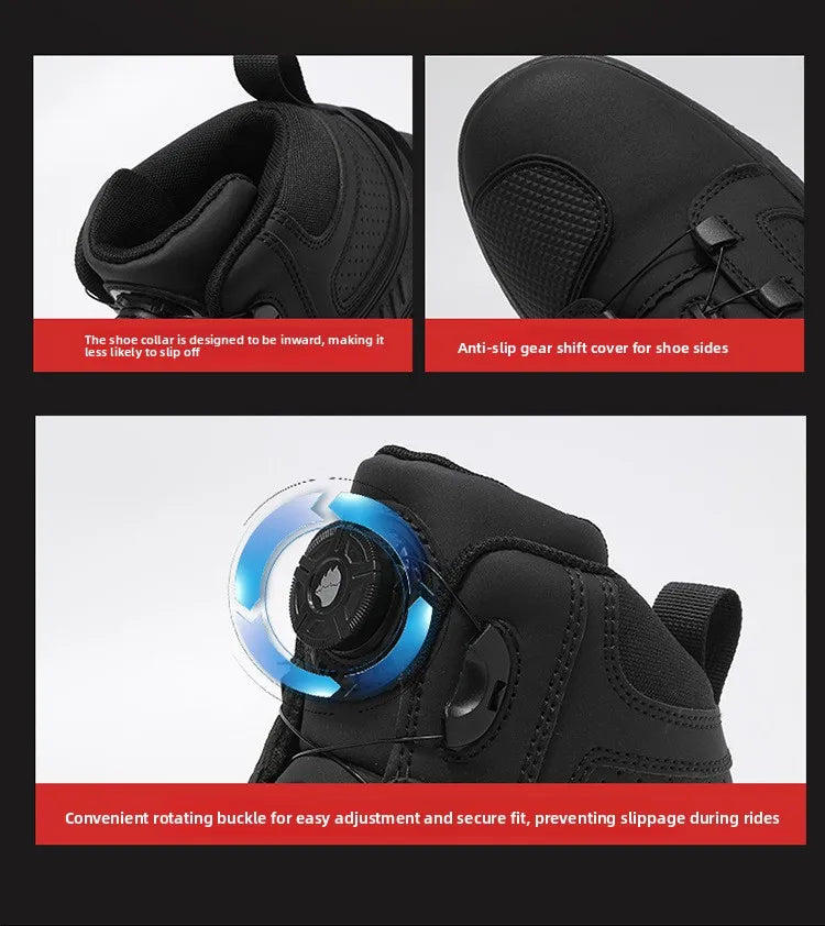 Motorcycle Boots Men Biker Shoes Moto Sneaker Microfiber Leather Adventure Motocross Shoes Anti-slip Motorcycle Equipment