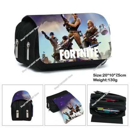Anime Pencil Bag Kawaii Fortnite Pencil Case Large Capacity Waterproof Handheld Cosplay Pencil Pouch Office Stationary Gift Toy