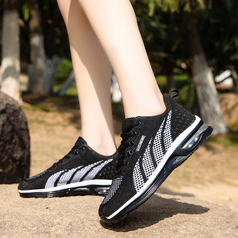 New Summer Rebound Womens Sports Shoes Lightweight Shock-absorbing Running Shoes Marathons Foot Protection Balance Walking Shoes