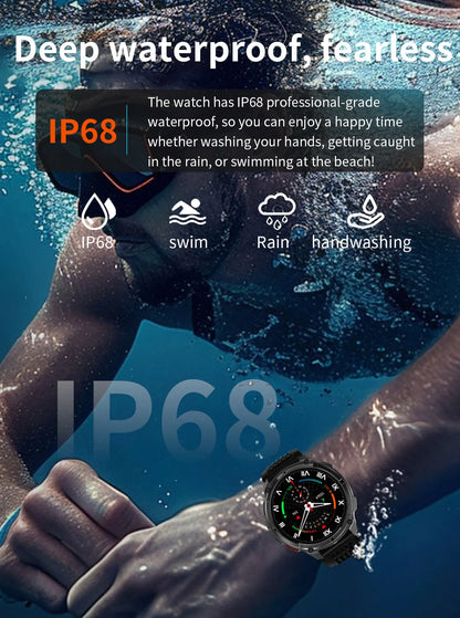New T-REX3 Ultra 1100mAh Battery SmartWatch 10ATM Waterproof GPS Compass Flashlight 1.7" AMOLED HD Call Sports Smart Watch Men