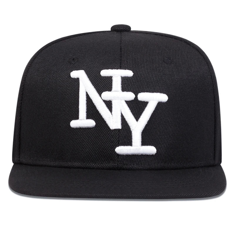 Boné unissexo de beisebol ajustável com bordado de letras, estilo hip-hop, casual, para exterior, primavera/outono, com proteção solar