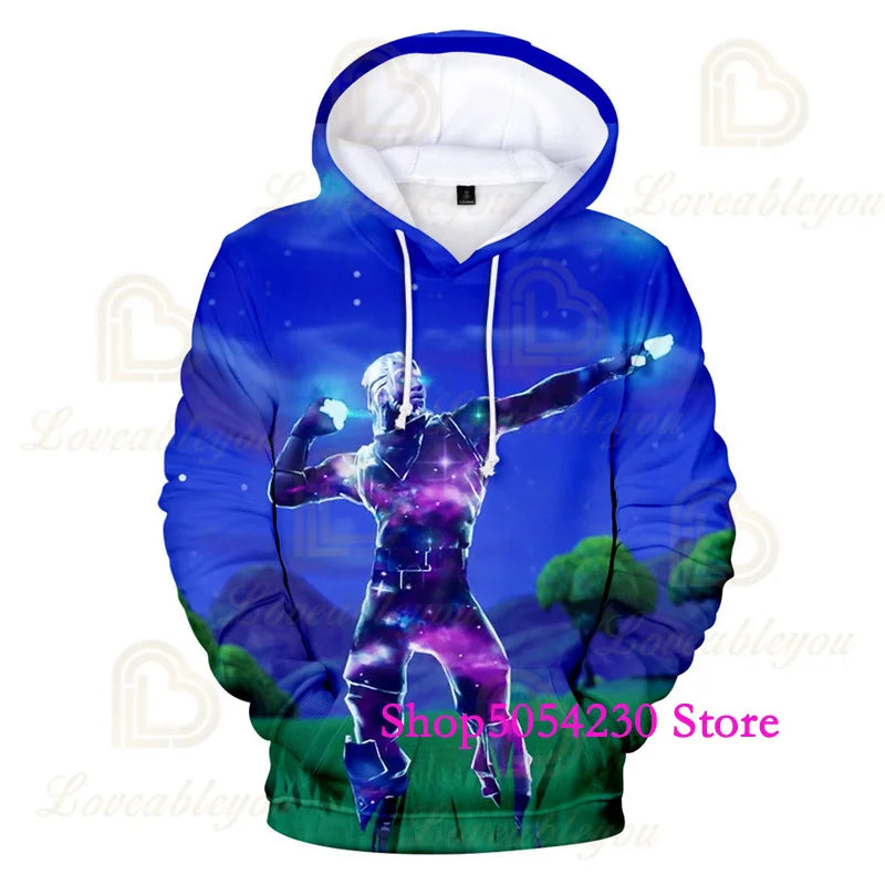 Fortnite Season 2 Boys and Kids Hoodies Cartoon Casual Sweatshirts Battle Game Heroes Print Polyester Autumn Girls Pullovers