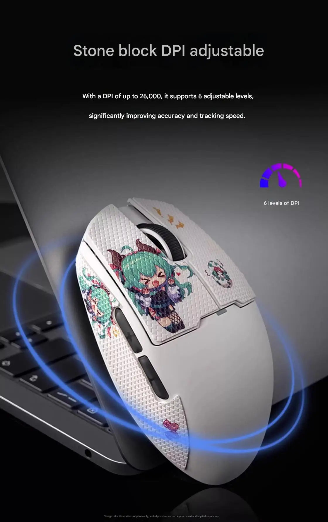 Aigo GM80 PLUS PRO Wireless Gaming Mouse, Bluetooth PAW3395/PAW3311 Lightweight Three-Mode Gaming Mouse with 1000Hz Polling Rate