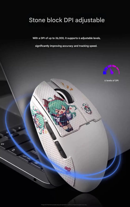 Aigo GM80 PLUS PRO Wireless Gaming Mouse, Bluetooth PAW3395/PAW3311 Lightweight Three-Mode Gaming Mouse with 1000Hz Polling Rate
