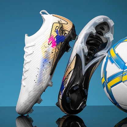 Novas Chuteiras de Futebol para Homem, Chuteiras de Futebol FG Antiderrapantes para Treino, Chuteiras de Futebol com Pitões Longos para Jogo, Ultraleves, Exterior, Dropshipping