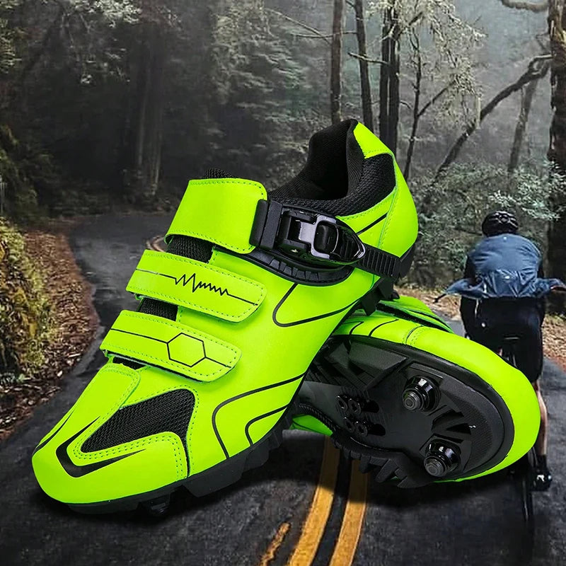 Neutralne buty rowerowe MTB, kompatybilne z butami szosowymi Pelaton, męskie buty sportowe do jazdy na rowerze, z odblaskowymi paskami