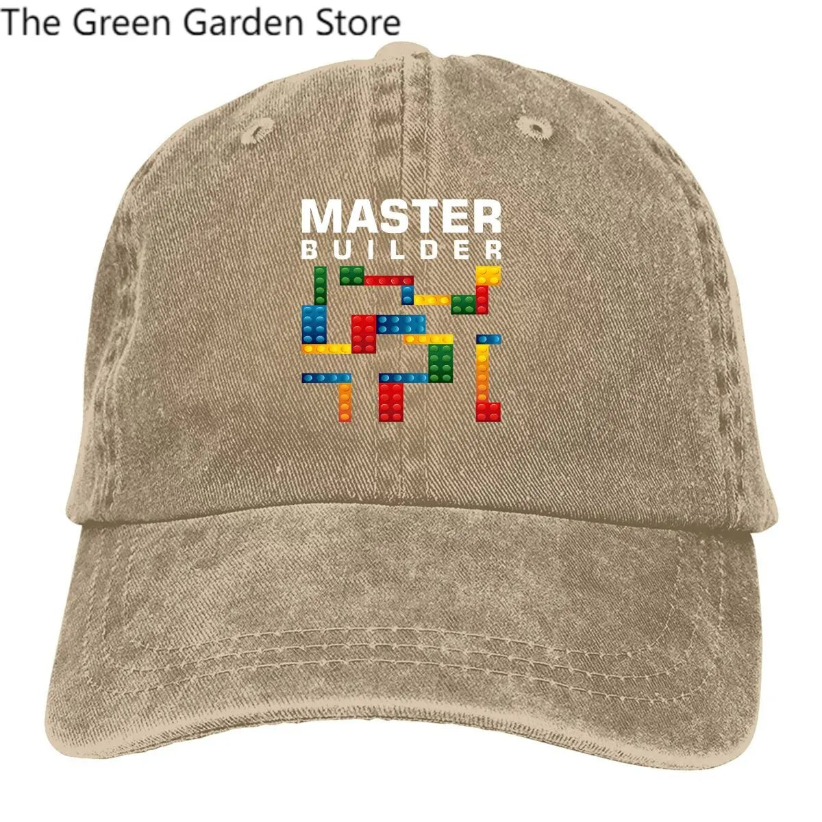 Building Blocks višebojna muška kapa s visokim obodom, Cool Master Builder, personalizirane kape s vizirom za zaštitu od gradnje