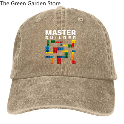 Building Blocks višebojna muška kapa s visokim obodom, Cool Master Builder, personalizirane kape s vizirom za zaštitu od gradnje