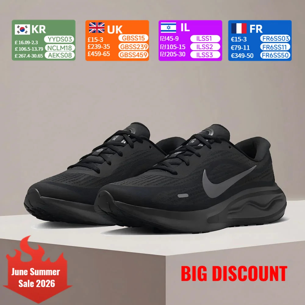 Nike Journey Run : chaussures de course pour homme, tendance, polyvalentes, confortables, antidérapantes, résistantes et amortissantes FN0228-009