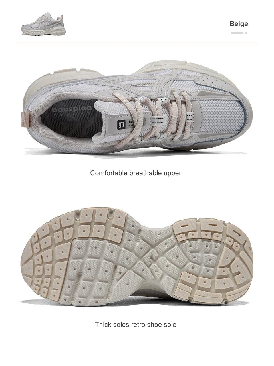 Baasploa Women Running Shoes Fashion Lightweight Mesh Non-slip Jogging Sneaker Female Outdoor Breathable Colorful Casual Shoes