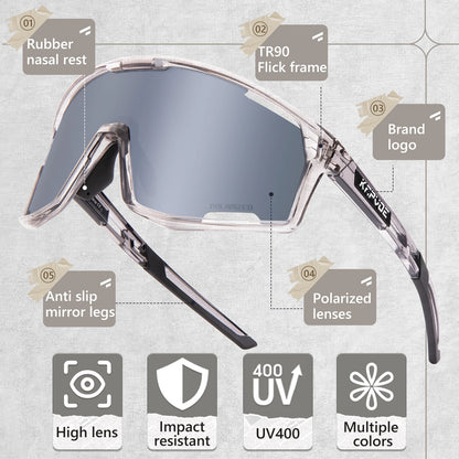 KAPVOE Polarised Cycling Glasses Sports Sunglasses Men Women Outdoor MTB Baseball Lenses UV400 Bicycle Cycling Eyewear Sale