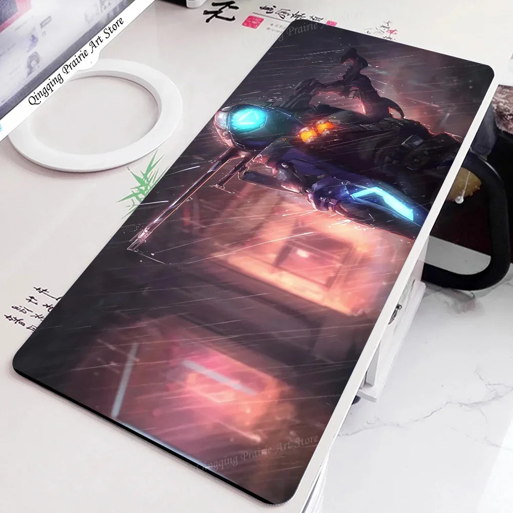 Tapete de Rato Ana Shrike Overwatch para Secretária com Almofada, Acessórios Gaming Prime Gaming XXL, Tapete Acolchoado para Teclado