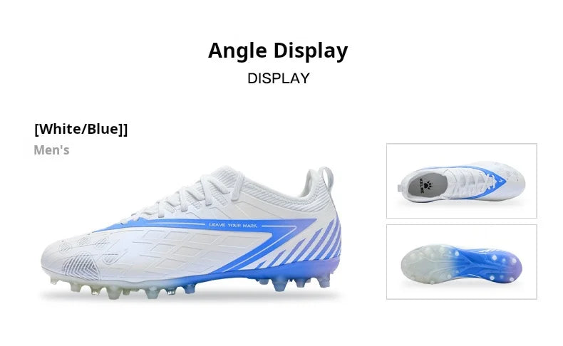 Kelme Football Shoes Men's Glimpse Mg Adult Game Short Nail Football Shoes Professional Training Artificial Grass Sports Shoes