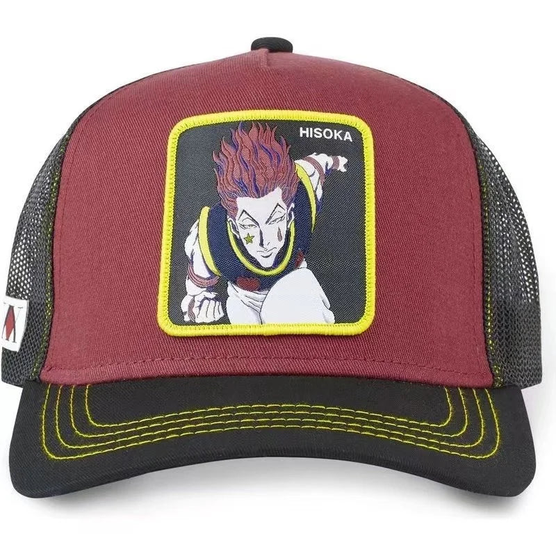 Hunter X Hunter-keps, sommar-snapback-baseballkeps för män, broderad, hiphop-stil, solskydd, justerbar truckerkeps i nät