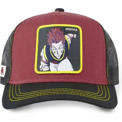 Hunter X Hunter-keps, sommar-snapback-baseballkeps för män, broderad, hiphop-stil, solskydd, justerbar truckerkeps i nät
