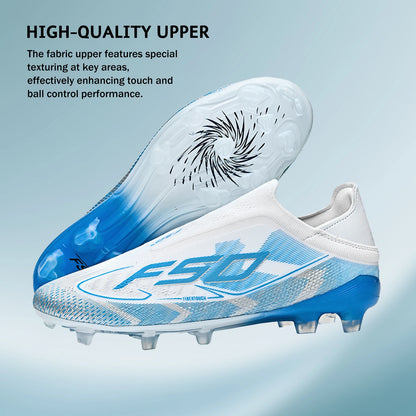 AG/FG Firm Ground Soccer Cleats for Men Women Kids Youth PU Fabric Rubber Sole Non-Slip Wear-Resistant Training Boots