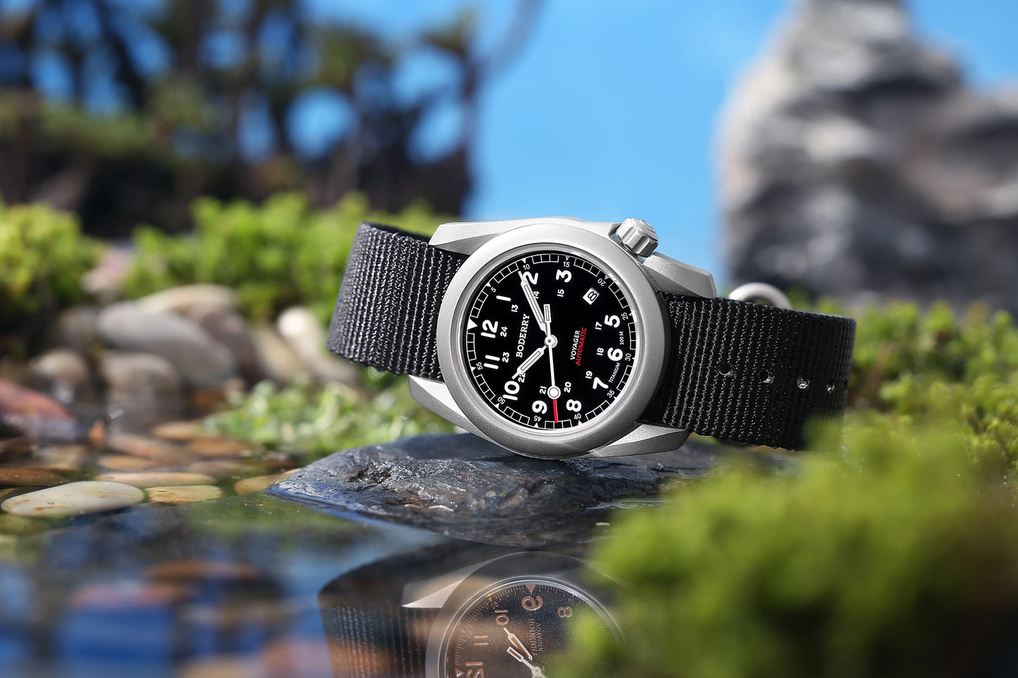 Boderry VOYAGER Field Watches Bronze Case Automatic For Seiko NH35 Watch 100M Waterproof Clock Military Vintage Wristwatch Mens